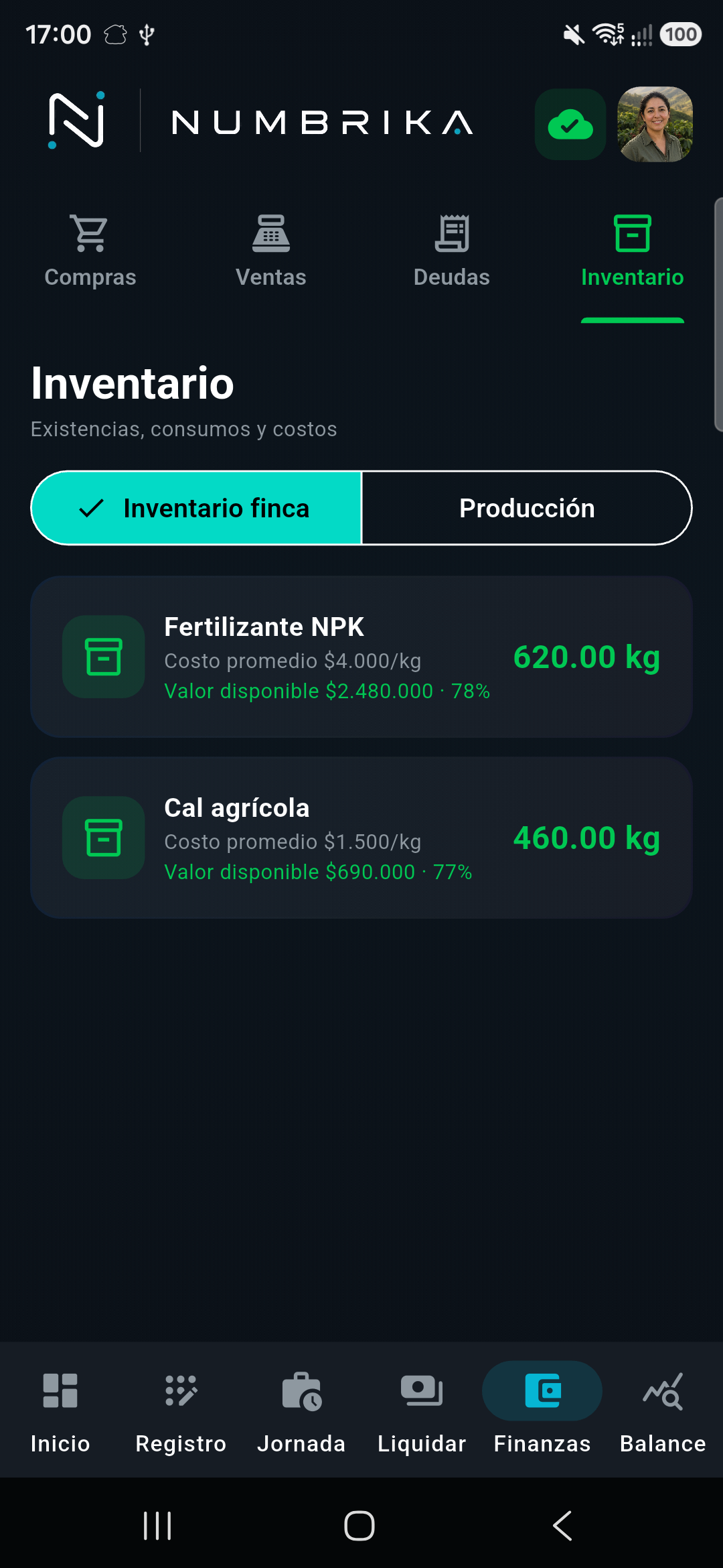 Inventario de Finca La Esperanza
